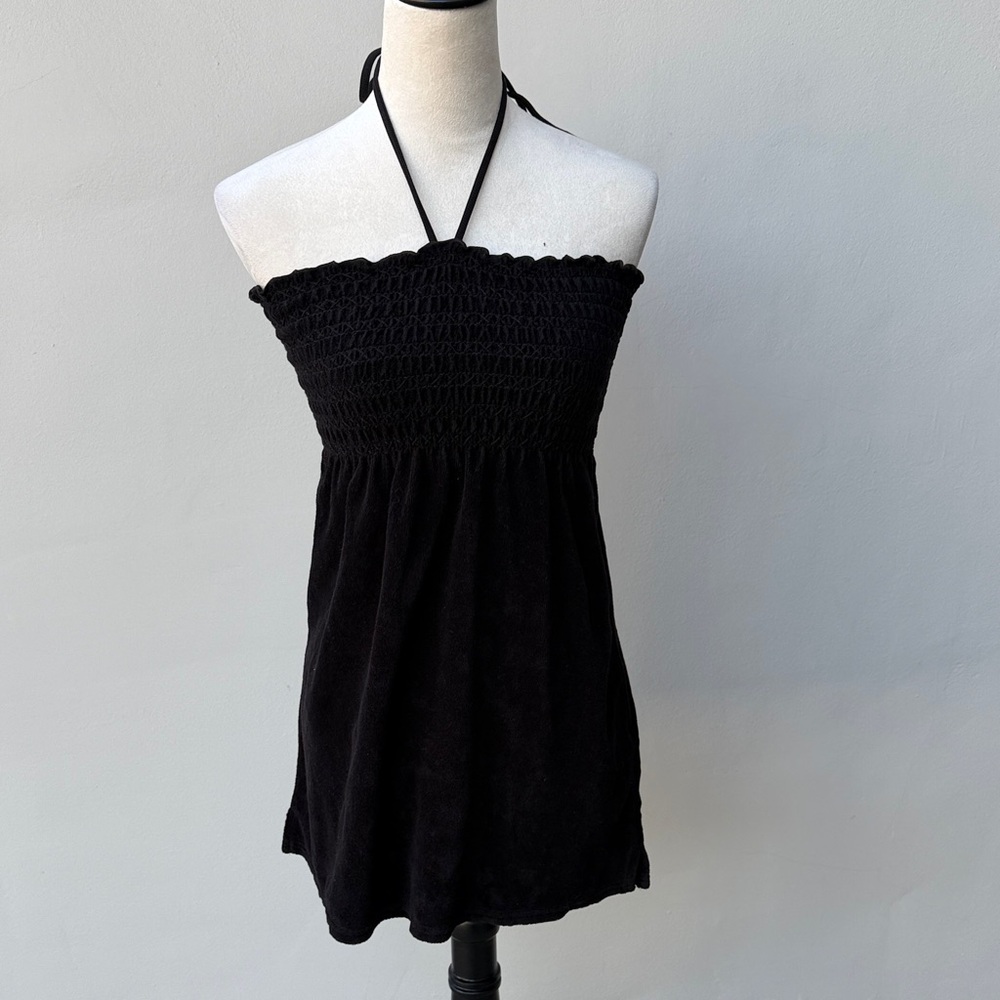 Juicy Couture Black Mini Babydoll Dress Coverup Size Small
